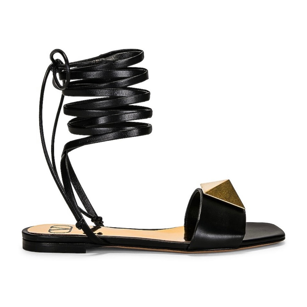 Valentino One Studded Gladiator Sandals Black 37